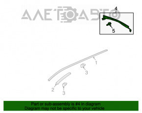 Capacul portbagajului superior al usii Acura MDX 14-20 pe caroserie, suport rupt.