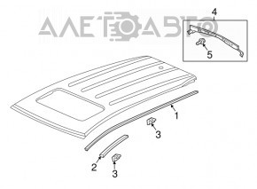 Capacul portbagajului superior al usii Acura MDX 14-20 pe caroserie, suport rupt.