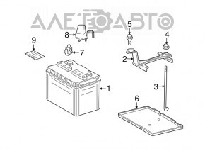 Крепление АКБ в сборе Toyota Highlander 08-13