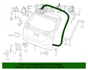 Garnitura de cauciuc pentru ușa portbagajului Honda HR-V 16-22