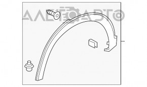 Накладка арки крыла задняя левая Honda HR-V 16-18