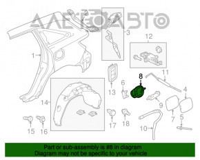 Корпус лючка бензобака Acura MDX 14-16