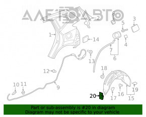 Bara de noroi spate stânga pentru Honda CRV 17-22