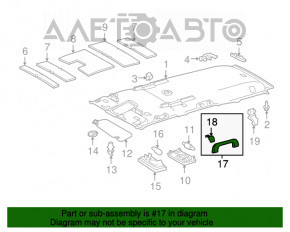 Maner plafon stânga față Toyota Prius 30 10-15 gri