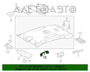 Manerul plafonului din spate stânga pentru Toyota Camry v55 15-17 SUA, gri