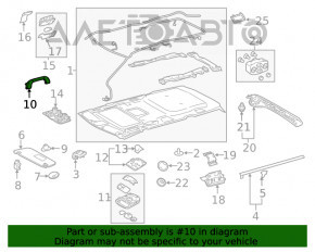 Manerul plafonului din față dreapta Toyota Sienna 11-20