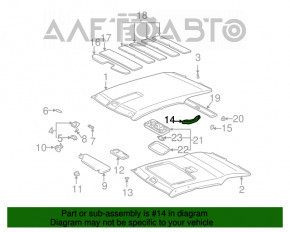 Ручка потолка левая Lexus RX300 98-03 бежевая