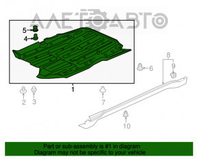 Protecție pentru partea de jos a mașinii, față Honda HR-V 16-22