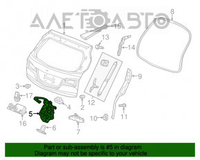 Замок двери багажника Acura MDX 14-20