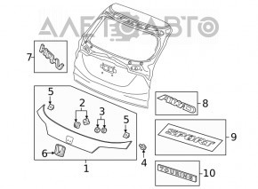 Capac portbagaj Honda HR-V 16-22 cu emblema