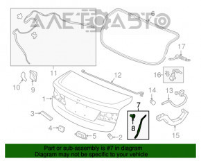 Capacul lanternei interioare dreapta Acura TLX Acura TLX 15-17 pre-restilizare