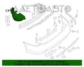 Protecție pentru bara spate dreapta Nissan Rogue 14-20 tip 3