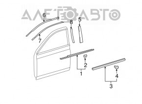 Decorație inferioară ușii față stânga Toyota Avalon 05-10