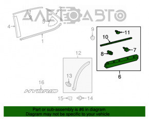 Накладка двери нижняя задняя левая Lexus RX350 RX450h 16-22 потертости,надлом крепл