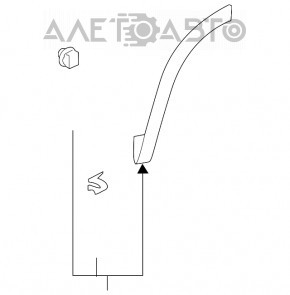 Capac usa spate stanga Toyota Highlander 14-19, arc zgarieturi.