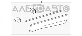 Capacul ușii din spate stânga jos Toyota Rav4 13-18 structură