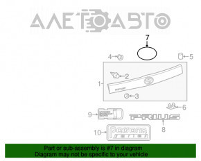 Emblema Toyota pentru portbagajul Toyota Prius 30 10-15, nou, original OEM.