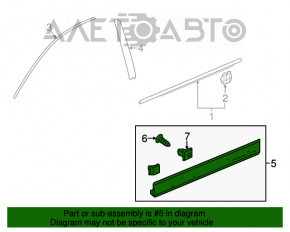 Capacul ușii față inferioară stânga Honda CRV 12-16, structură nouă OEM originală