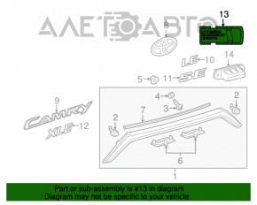 Emblema hibridă a capacului portbagajului Toyota Camry v50 12-14 SUA