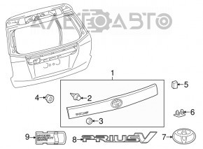 Эмблема HSD двери багажника Toyota Prius 20 04-09