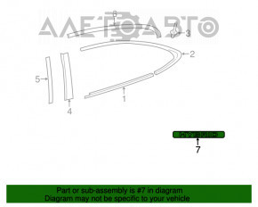 Emblema ușii hibride din spate stânga pentru Lexus ES300h ES350 13-18