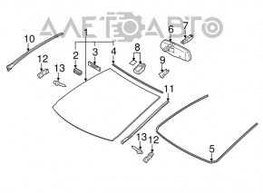 Garnitură parbriz stânga Lexus CT200h 11-17 nou OEM original