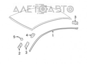 Capota de acoperire a acoperișului dreapta Lexus GS300 GS350 GS430 GS450h 06-11