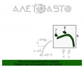 Capacul aripii spate dreapta pentru Lexus RX350 RX450h 16-22, nou, original OEM