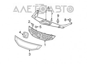 Grila radiatorului Honda HR-V 16-18