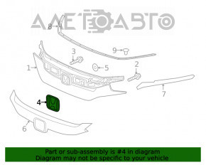 Emblema grilei radiatorului Honda Civic X FC 16-21