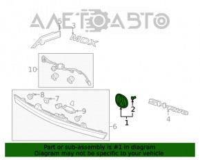 Emblema siglei portbagajului Acura MDX 14-20