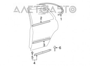 Capac usa inferioara spate stanga Lexus ES300 ES330