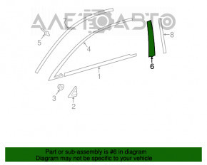 Capac usa fata dreapta pentru usa laterala Lexus ES300h ES350 13-18 cu fixarea rupta