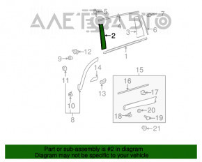 Capac usa spate dreapta Toyota Highlander 14-19 înainte