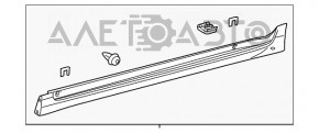 Порог правый Lexus CT200h 11-17