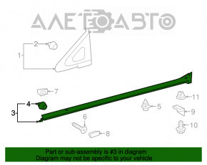 Порог правый Lexus RX350 RX450h 16-22