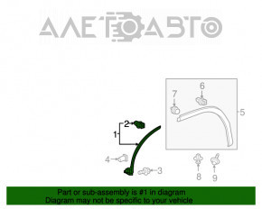 Garnitură aripă spate dreapta Lexus RX350 RX450h 16-22