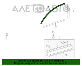 Garnitură ușă față stânga superioară Toyota Rav4 13-18 nouă OEM originală