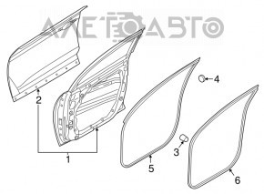 Ușă goală față stânga Hyundai Tucson 16-20 nouă OEM originală