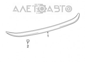 Спойлер крышки багажника Lexus ES300h ES350 13-18 трещина, слом креп