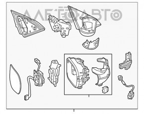 Oglindă laterală dreapta Honda HR-V 16-223 pini, neagră