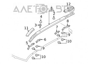 Balustrade longitudinale Mitsubishi Eclipse Cross 18- sub trapă, set cu plăci de protecție.