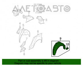 Aripa spate stânga Infiniti G25 G35 G37 4d 06-14