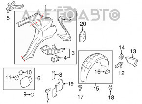 Placă de ventilație stânga Nissan Murano z51 09-14