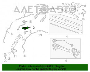 Gâtul rezervorului de lichid de parbriz pentru Honda CRV 12-14 fără capac, nou, original