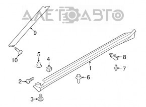 Pragul stâng Nissan Maxima A36 16-