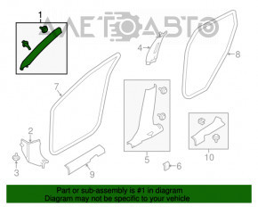 Capacul superioar al amortizorului frontal stânga Nissan Rogue 14-20 gri