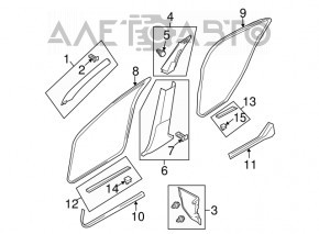 Capacul stâlpului frontal stânga Infiniti G25 G35 G37 4d 06-14