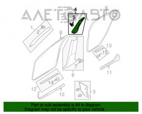 Накладка центральной стойки верхняя ремень правая Infiniti G25 G35 G37 4d 06-14