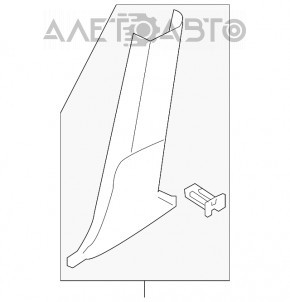 Capacul stâlpului central dreapta jos Infiniti G25 G35 G37 4d 06-14 negru